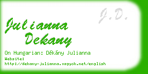 julianna dekany business card