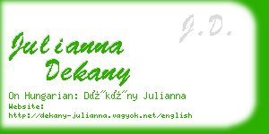 julianna dekany business card